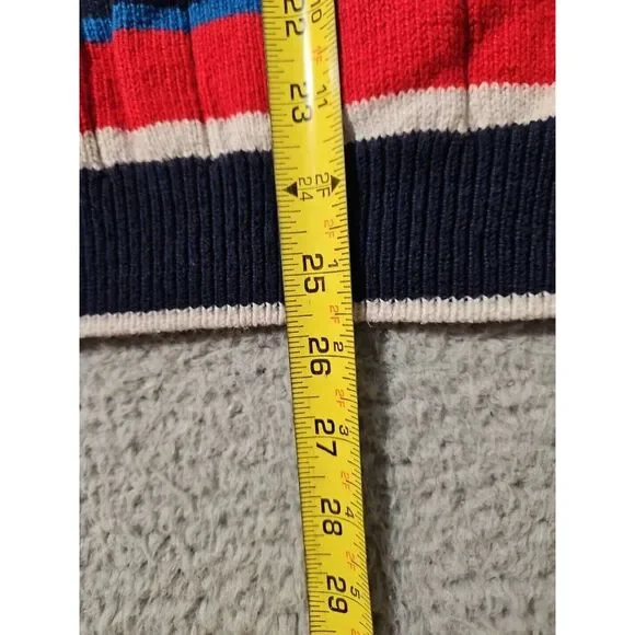 Cape Isle Knitters Men's Large Sweater Vintage Color Block Large Chunky 90s - Picture 5 of 7